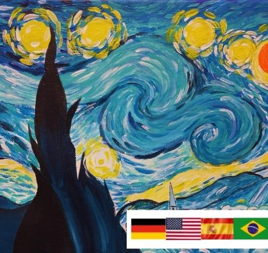 images Paint - Starry night VANGOHG